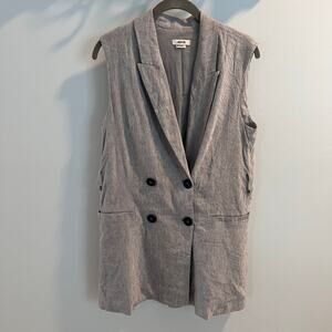 Jason Wu Feather Grey Sleeveless Double Button Mini Dress Size S